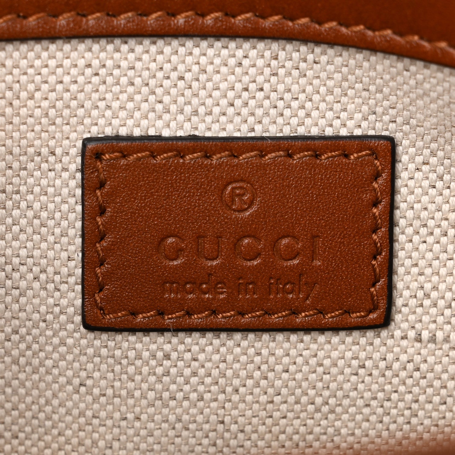 Gucci New Canvas Charisma Calfskin Crystal GG Monogram Mini Horsebit 1955 Shoulder Bag Camel Ebony 6 of 10