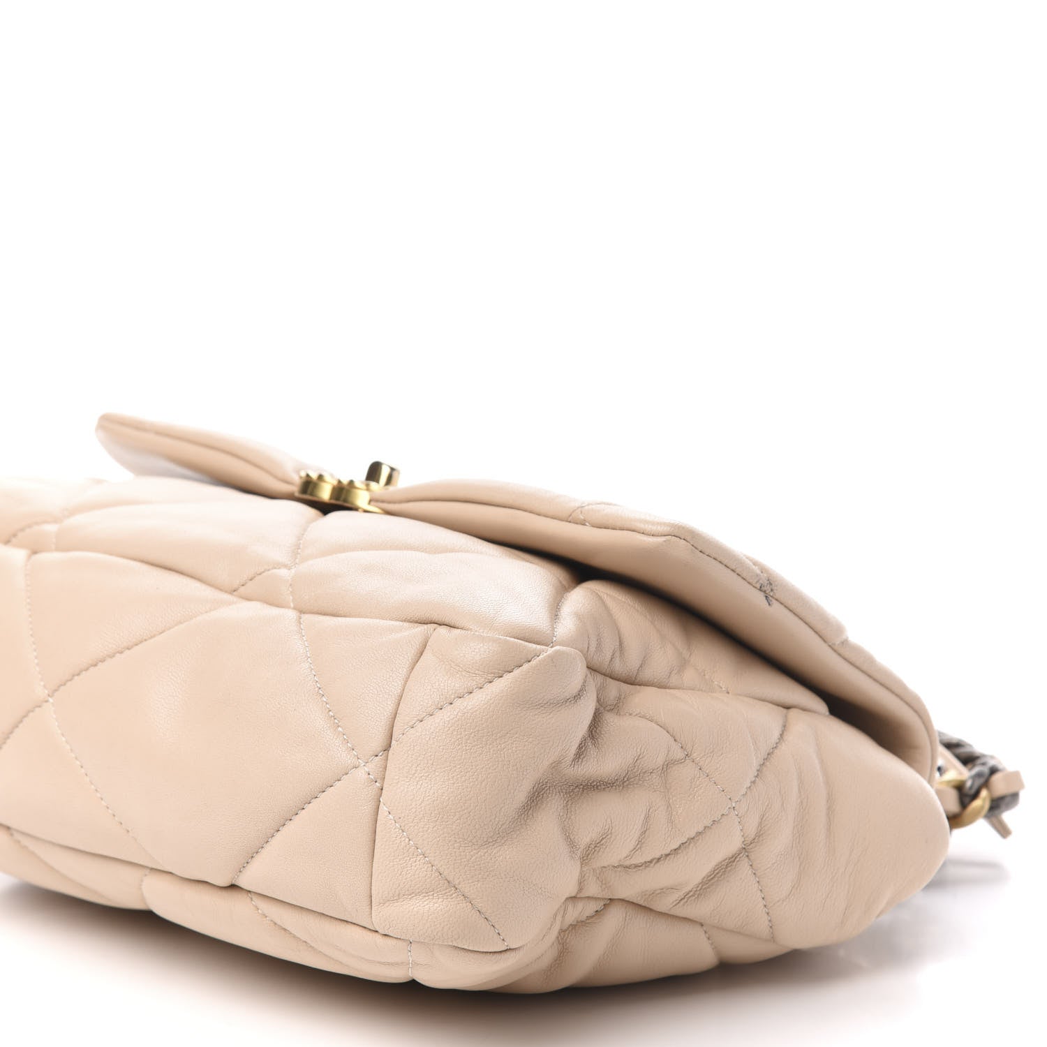 Chanel Lambskin Quilted Large 19 Flap Beige 13 of 18