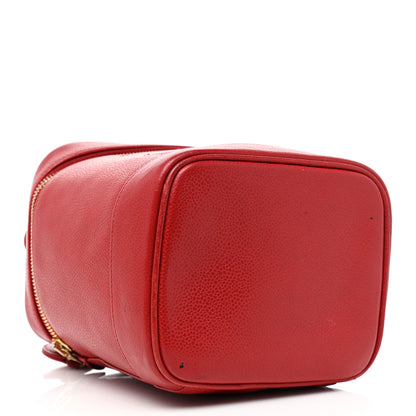 Chanel Caviar Vanity Cosmetic Case Red 3 of 14