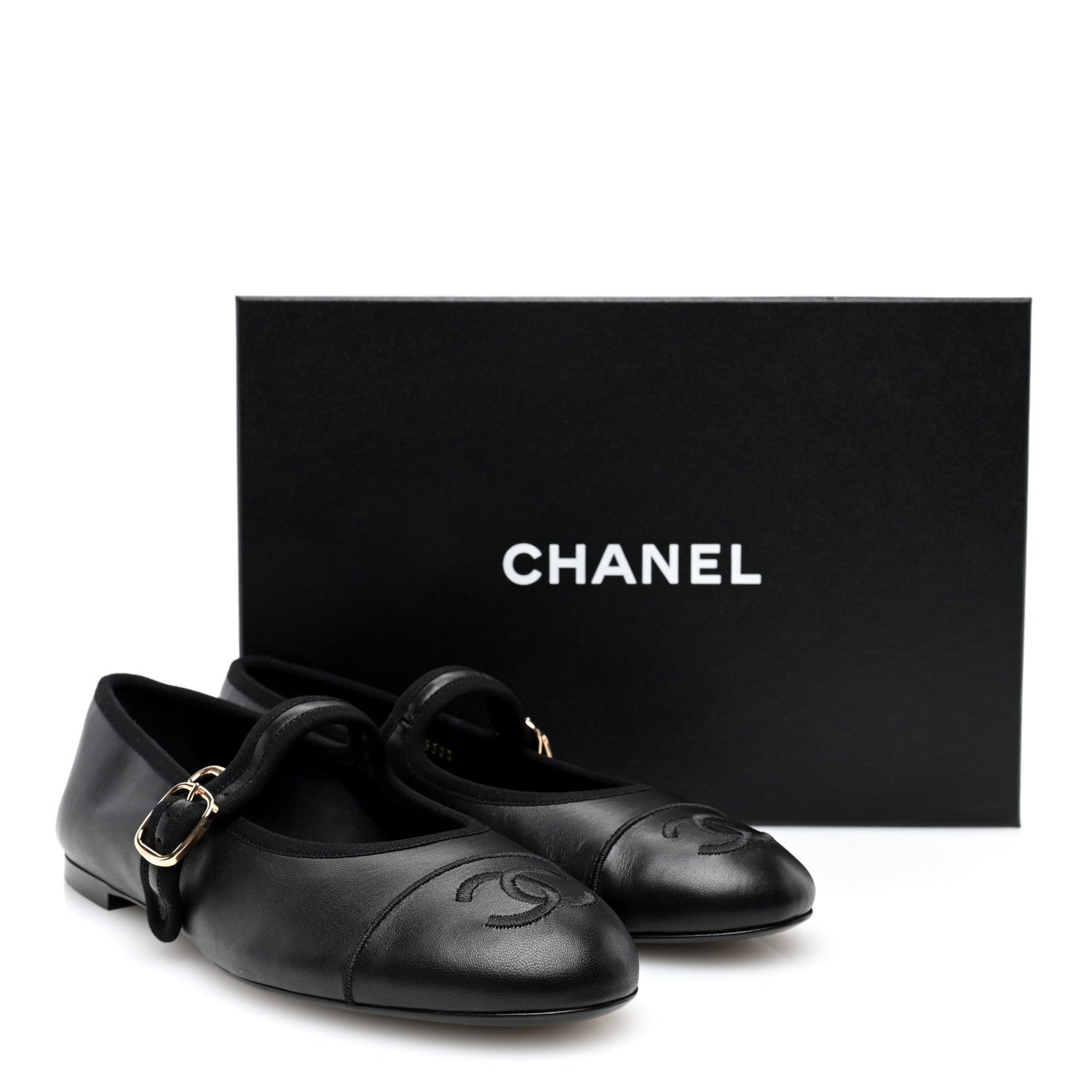 Chanel Lambskin Mary Jane Flats 39 Black 9 of 9