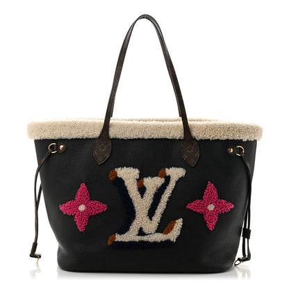 Louis Vuitton Calfskin Monogram Teddy Neverfull MM Black 1 of 12