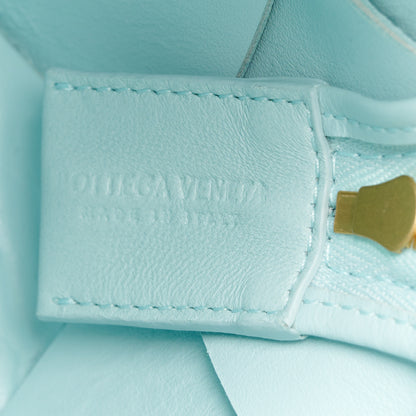 Bottega Veneta Lambskin Maxi Intrecciato Small Cassette Camera Bag Teal Washed 10 of 17