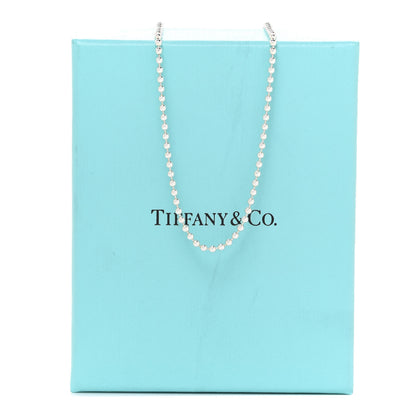 Tiffany Sterling Silver 2mm Beaded Chain Necklace 24" 6 of 6