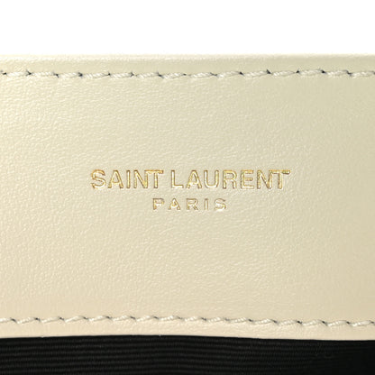 Saint Laurent Calfskin Y Quilted Monogram Small Loulou Chain Satchel Crema Soft 7 of 12