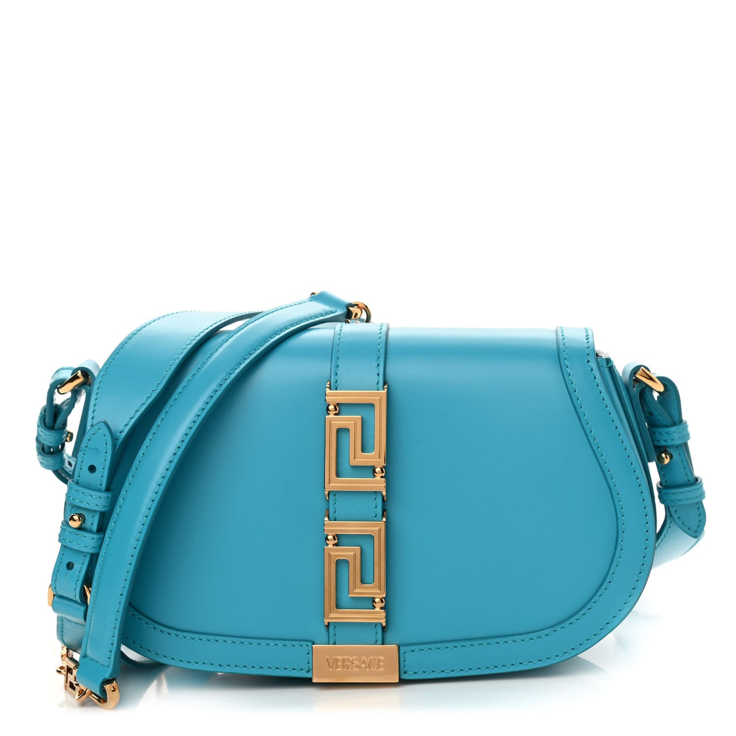 Calfskin Medium Greca Goddess Shoulder Bag Light Blue