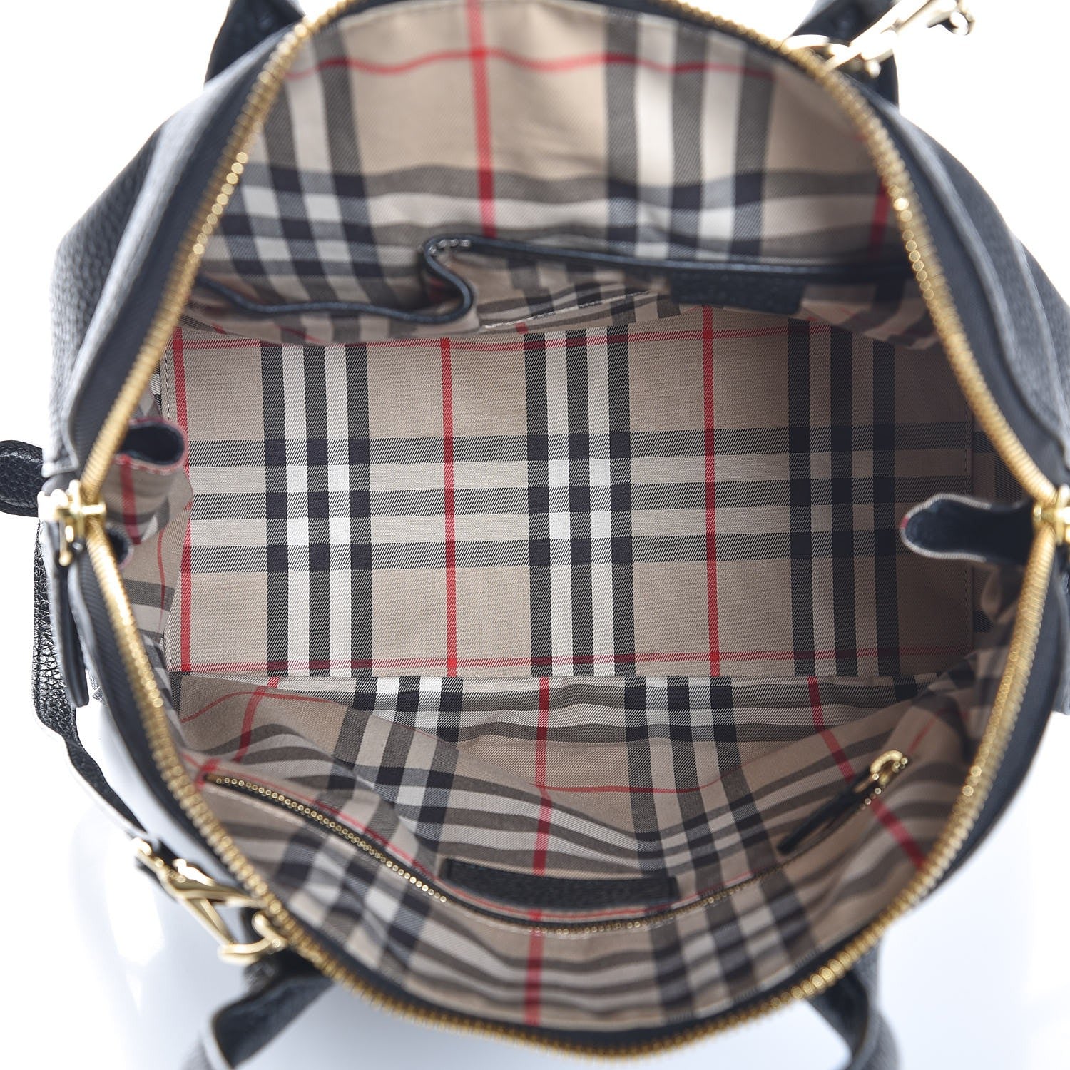 Burberry London Grainy Calfskin Medium Greenwood Bowling Bag Black 6 of 9