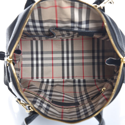 Burberry London Grainy Calfskin Medium Greenwood Bowling Bag Black 6 of 9