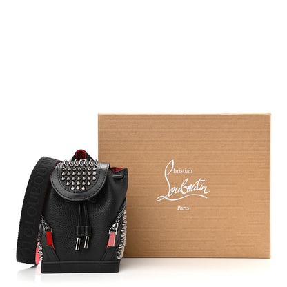 Christian Louboutin Calfskin Spiked Mini Explorafunk Keyring Bag Black 10 of 10