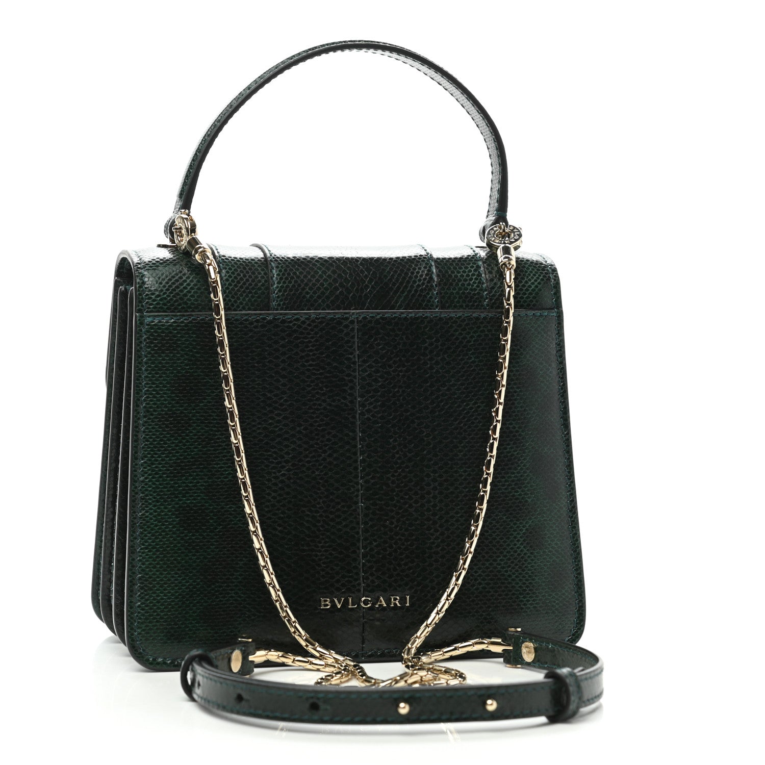 Bulgari Shiny Karung Serpenti Forever Top Handle Emerald Green 2 of 9