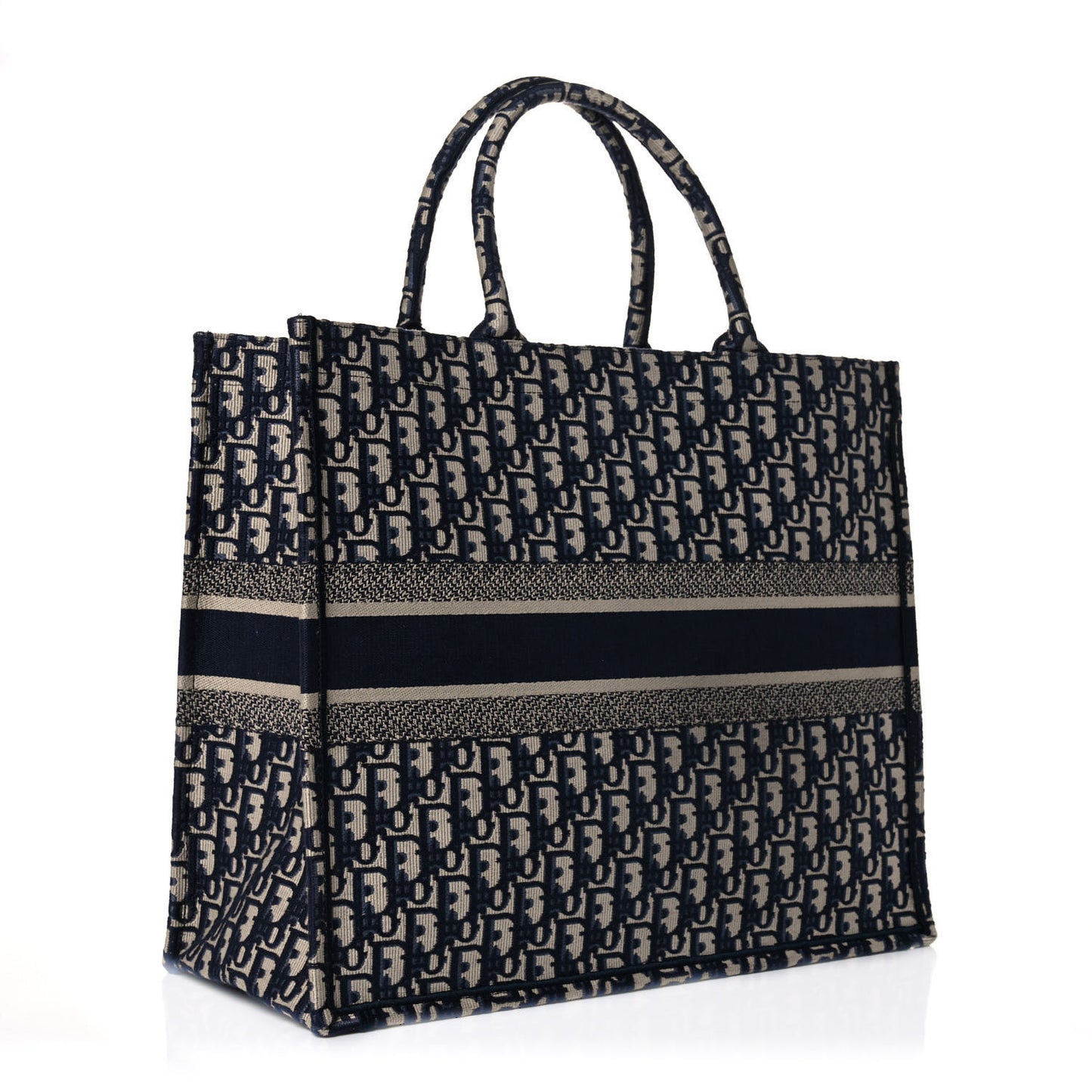 Oblique Book Tote Blue Multicolor