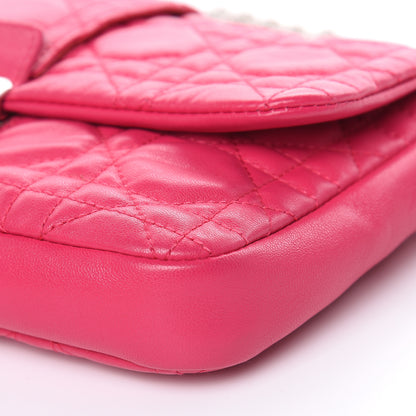 Christian Dior Lambskin Cannage New Lock Pouch Fuchsia 8 of 14