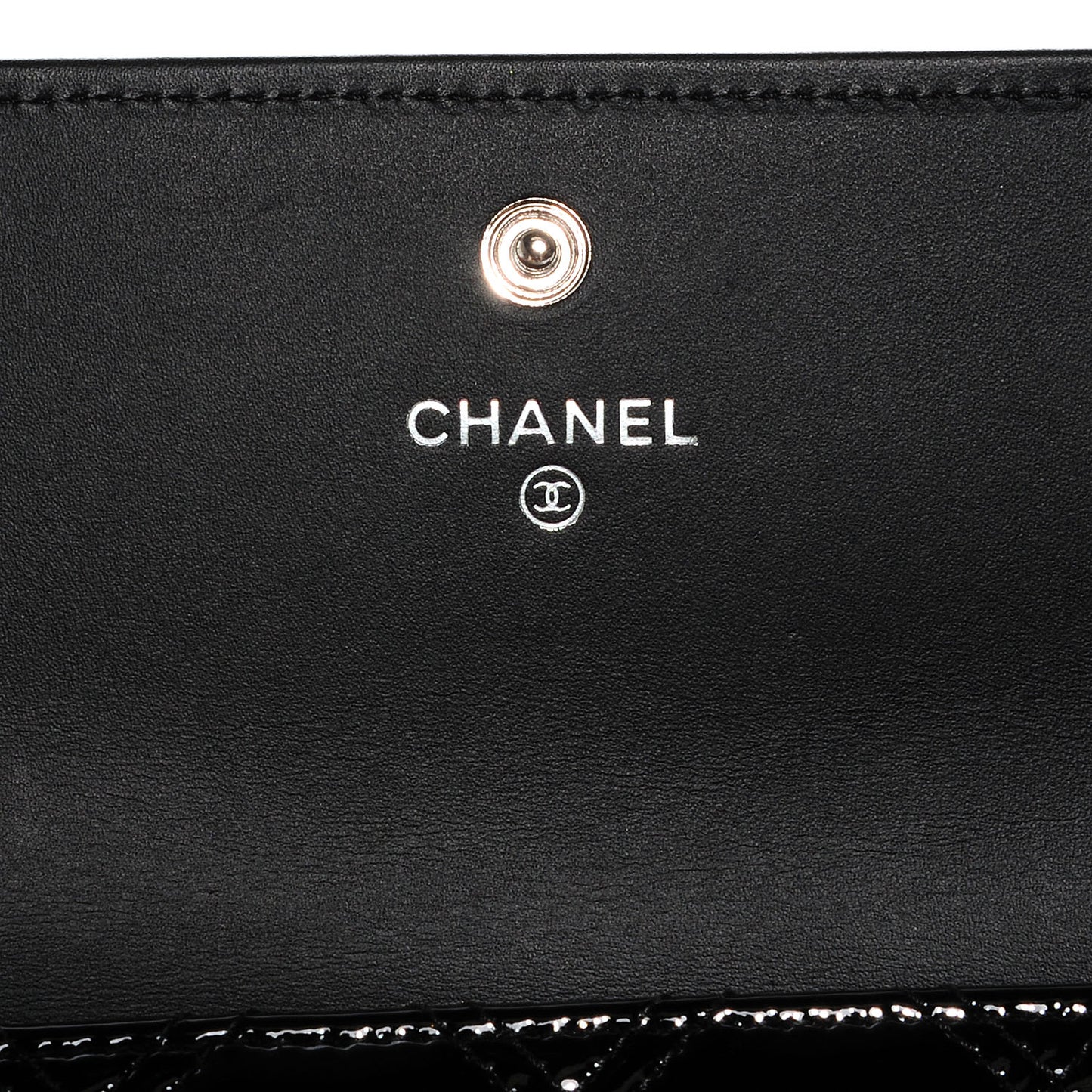Patent CC Large Gusset Flap Wallet Black
