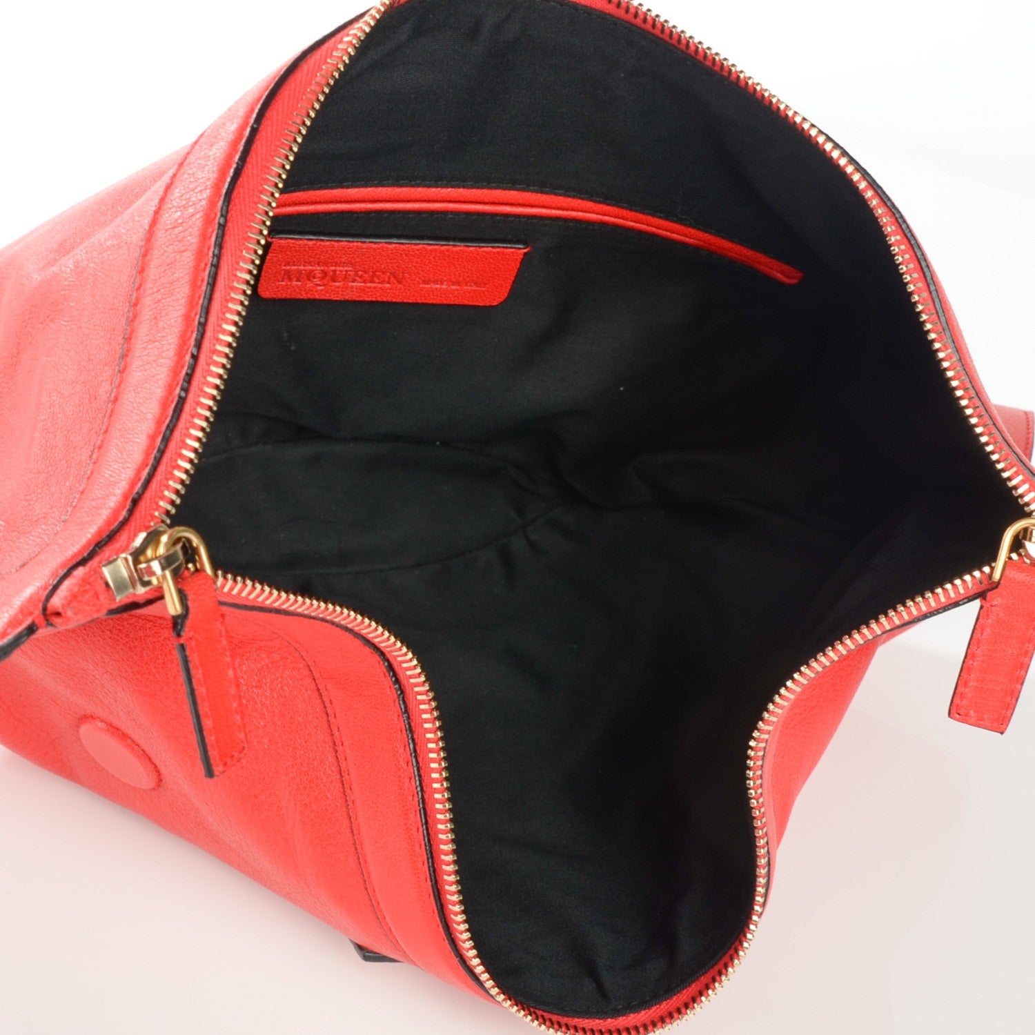 Alexander McQueen Calfskin De Manta Clutch Red 5 of 7
