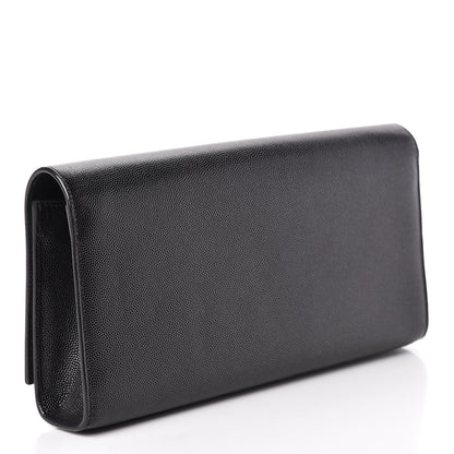 Saint Laurent Grain De Poudre Monogram Cassandre Clutch Black 3 of 14