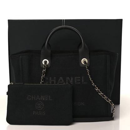 Chanel Mixed Fibers Small Deauville Tote Black 11 of 11