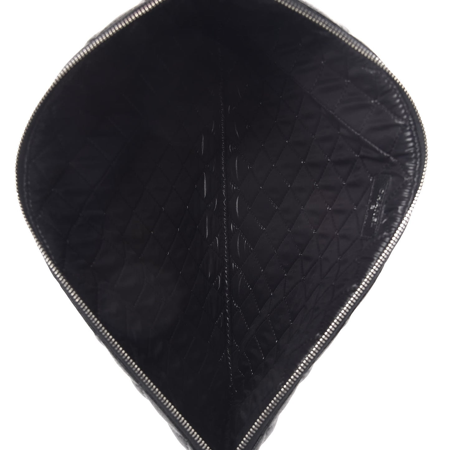 Caviar Quilted Large Cosmetic Case Black