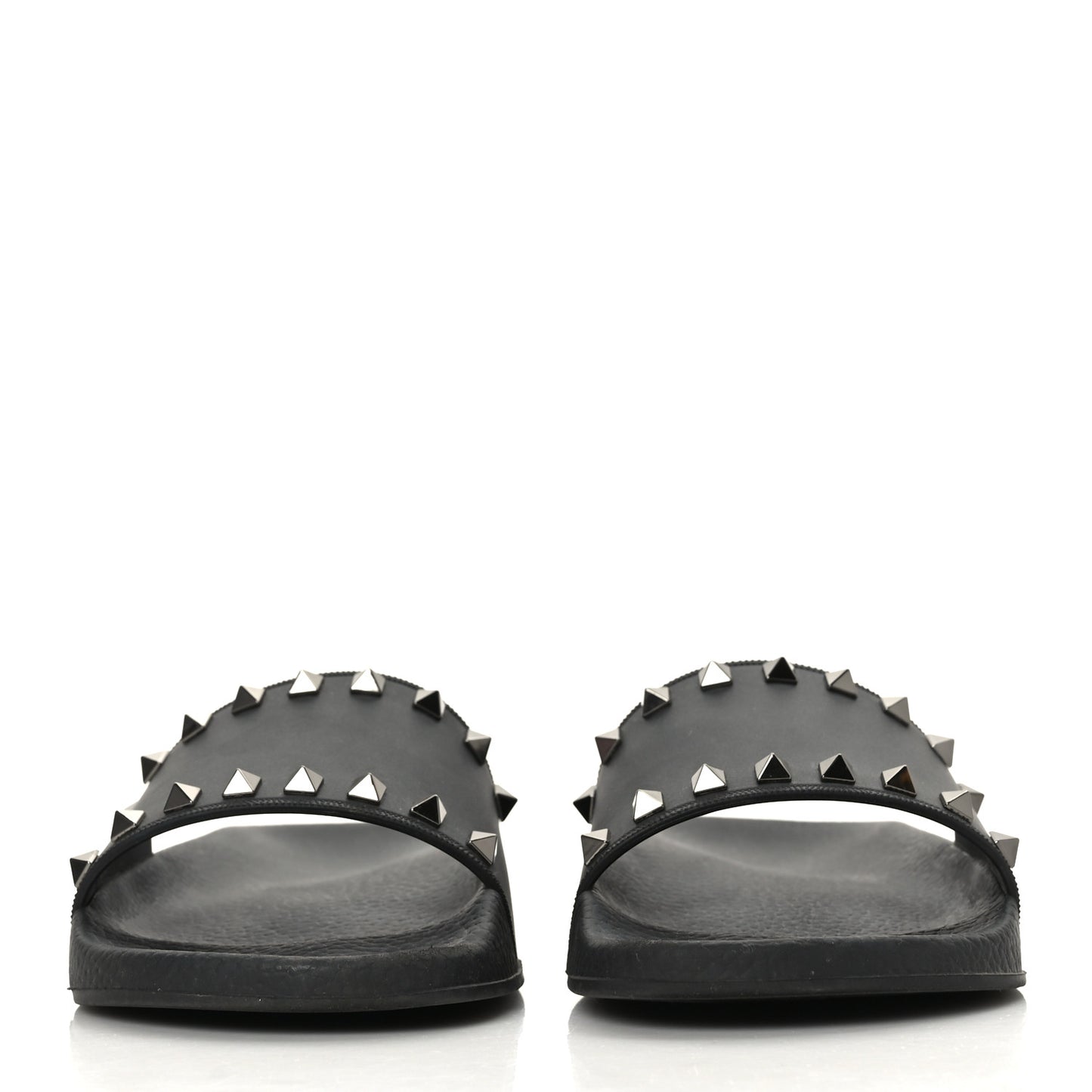 Rubber Rockstud Slide Sandals 39 Black