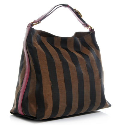 Fendi Pequin Vitello Large Hobo Tobacco Amarena 3 of 11