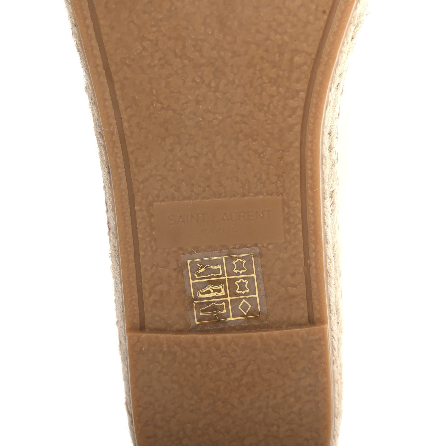 Saint Laurent Metallic Lambskin Monogram Espadrilles 36 Blush 7 of 9