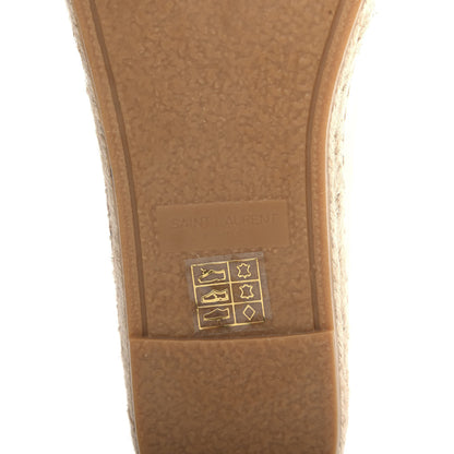 Saint Laurent Metallic Lambskin Monogram Espadrilles 36 Blush 7 of 9