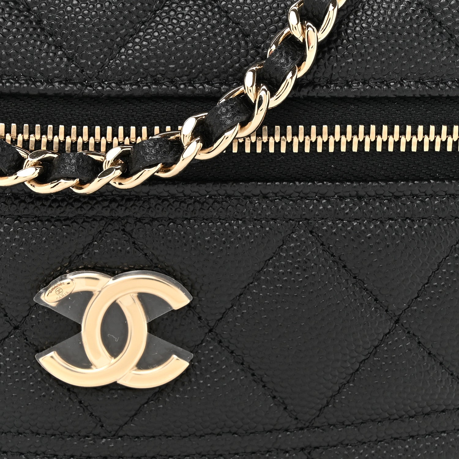 Chanel Caviar Quilted Trendy Handle Slim Vanity Black 8 of 11