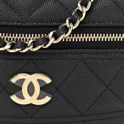 Chanel Caviar Quilted Trendy Handle Slim Vanity Black 8 of 11