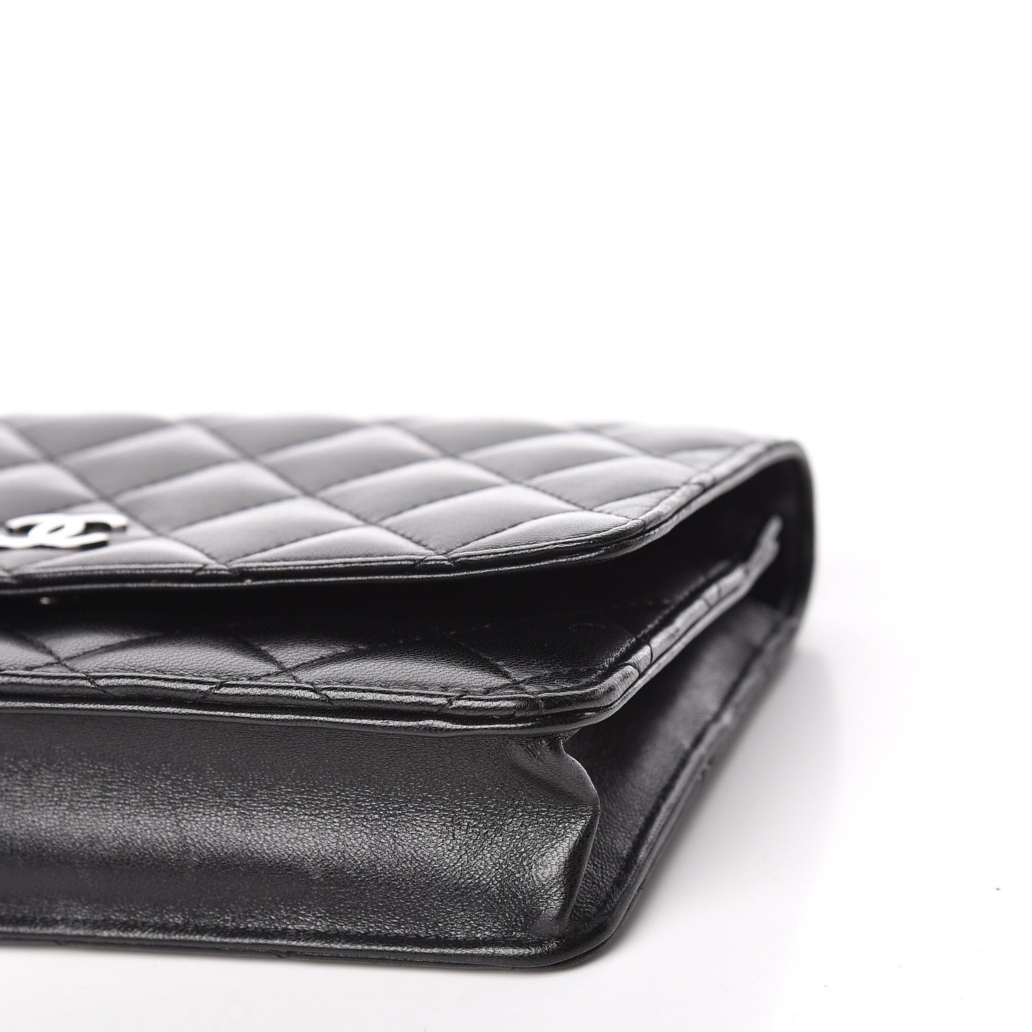 Chanel Lambskin Quilted Wallet On Chain WOC Black 13 of 14