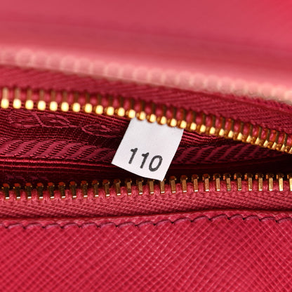 Prada Saffiano Small Galleria Double Zip Tote Peonia 9 of 13