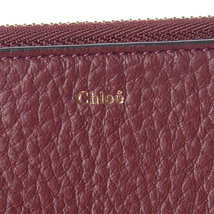 Chloe Calfskin Alphabet Purse Wallet Burnt Brown 6 of 7