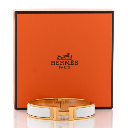 Hermes Enamel Narrow Clic Clac H Bracelet PM White 5 of 5