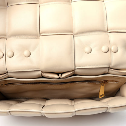Bottega Veneta Lambskin Maxi Intreccio Padded Chain Cassette Crossbody Bag Porridge 5 of 12