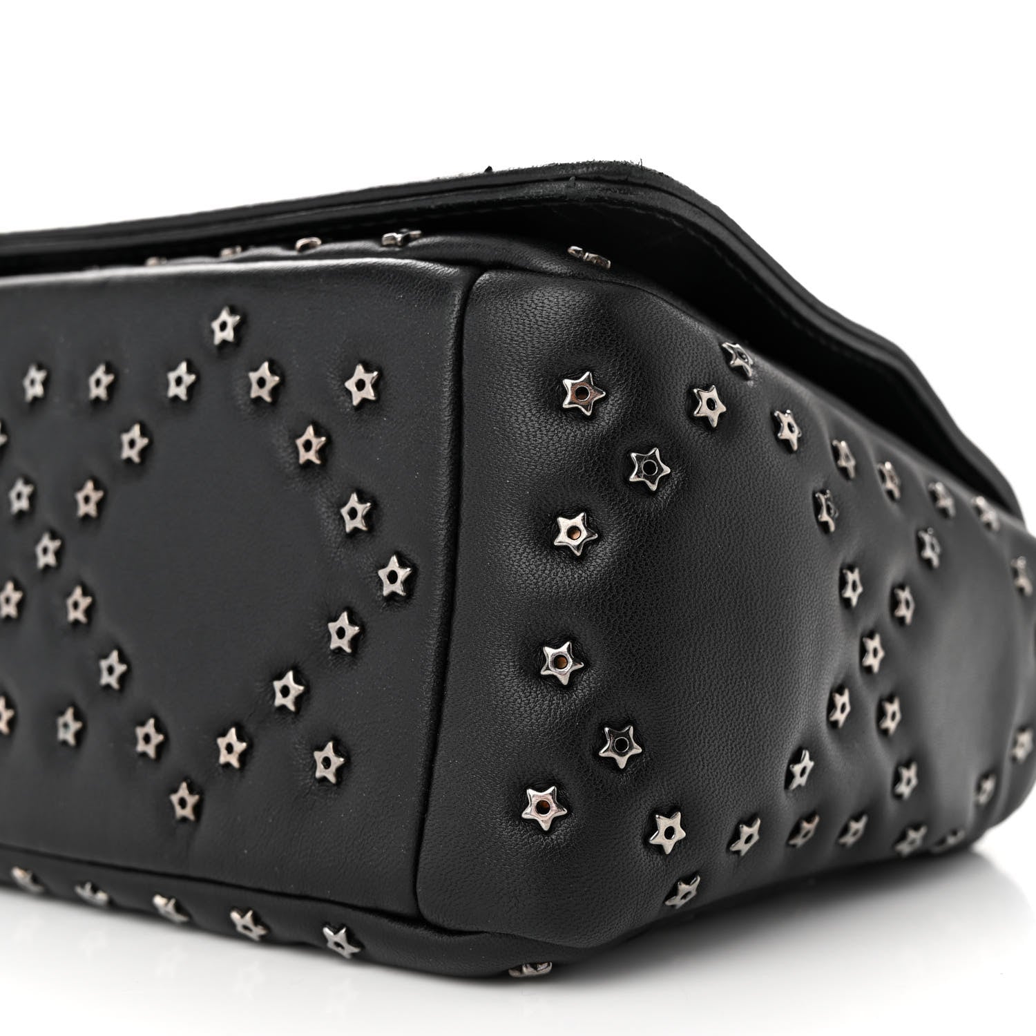 Christian Dior Calfskin Lucky Star Macrocannage Medium Caro Bag Black 10 of 11