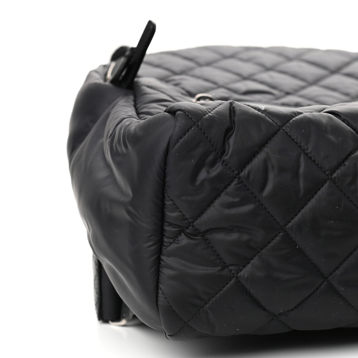 Nylon Quilted Coco Cocoon Backpack Black