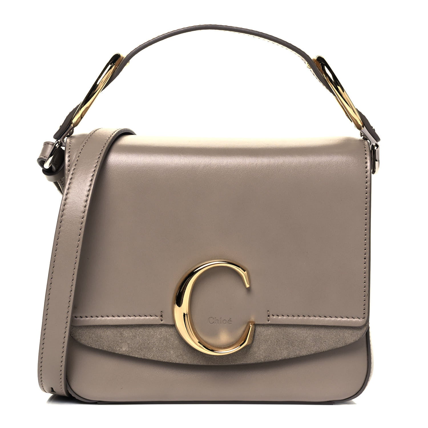 Chloe Calfskin Small C Double Carry Motty Grey 1 of 9