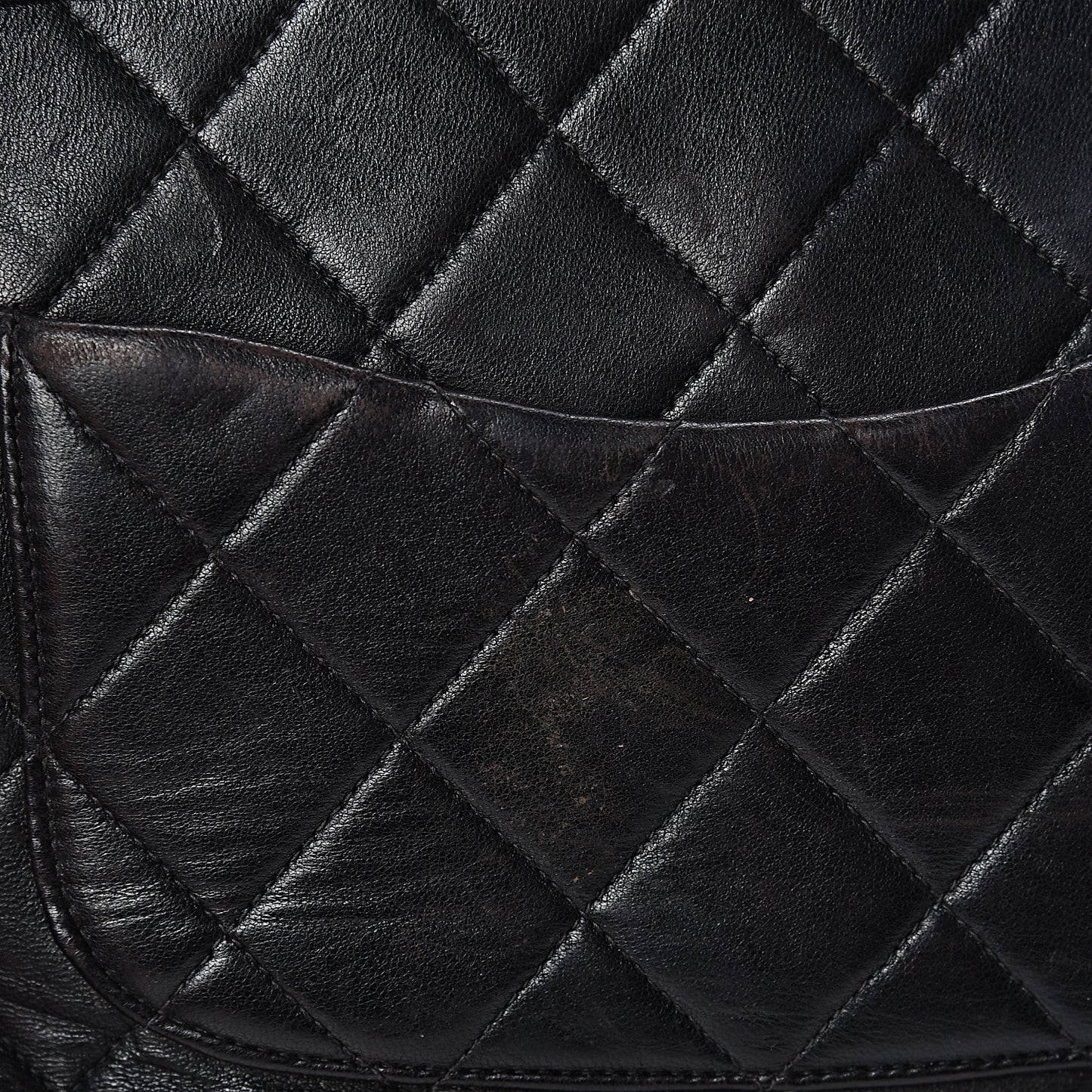 Lambskin Quilted Camera Case Black