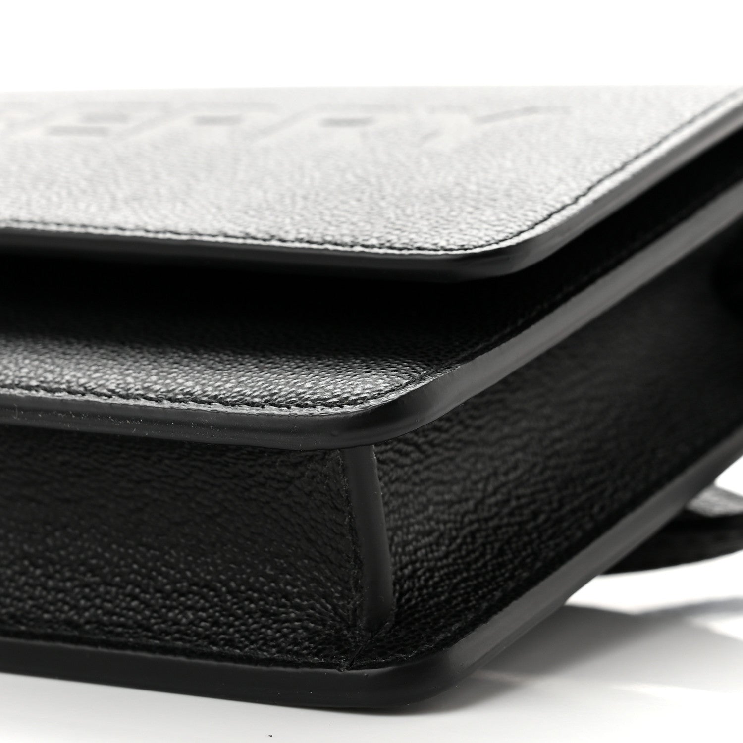 Burberry Smooth Calfskin Logo Embossed Hampshire Crossbody Black 9 of 9