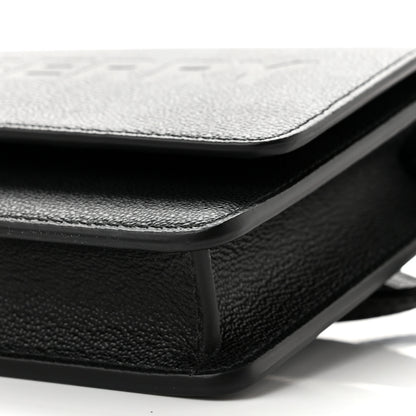 Burberry Smooth Calfskin Logo Embossed Hampshire Crossbody Black 9 of 9