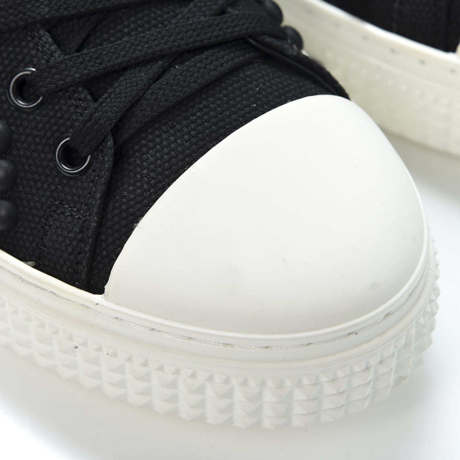 Valentino Garavani Canvas Embellished Mens Low Top Sneakers 42 Black 6 of 11