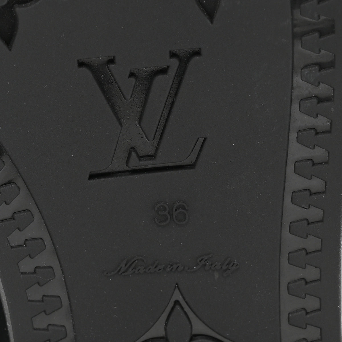 Louis Vuitton Rubber Embossed Monogram Drops High Rain Boots 36 Black 6 of 7