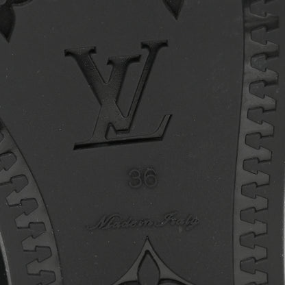 Louis Vuitton Rubber Embossed Monogram Drops High Rain Boots 36 Black 6 of 7