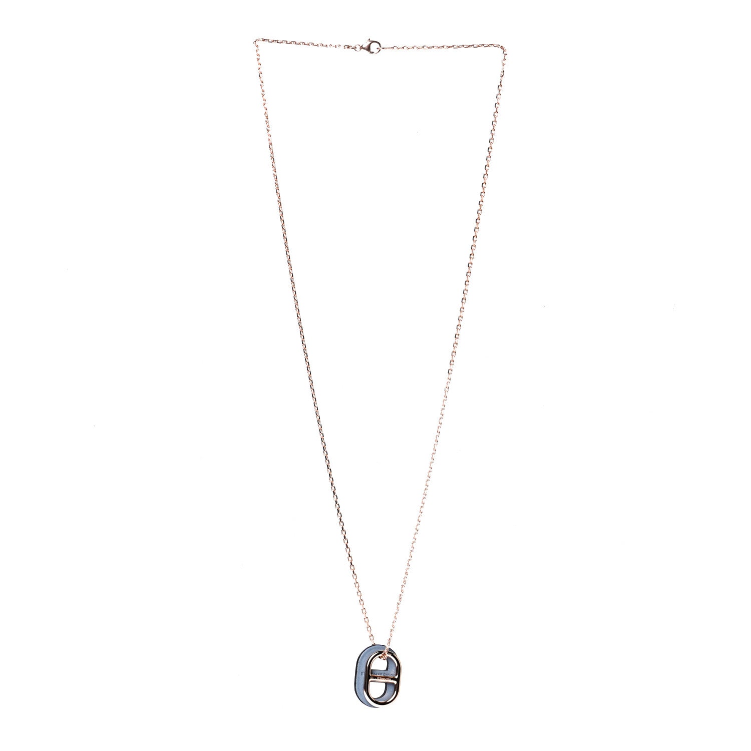 Hermes Swift O'Maillon Pendant Necklace Bleu Electrique 2 of 4