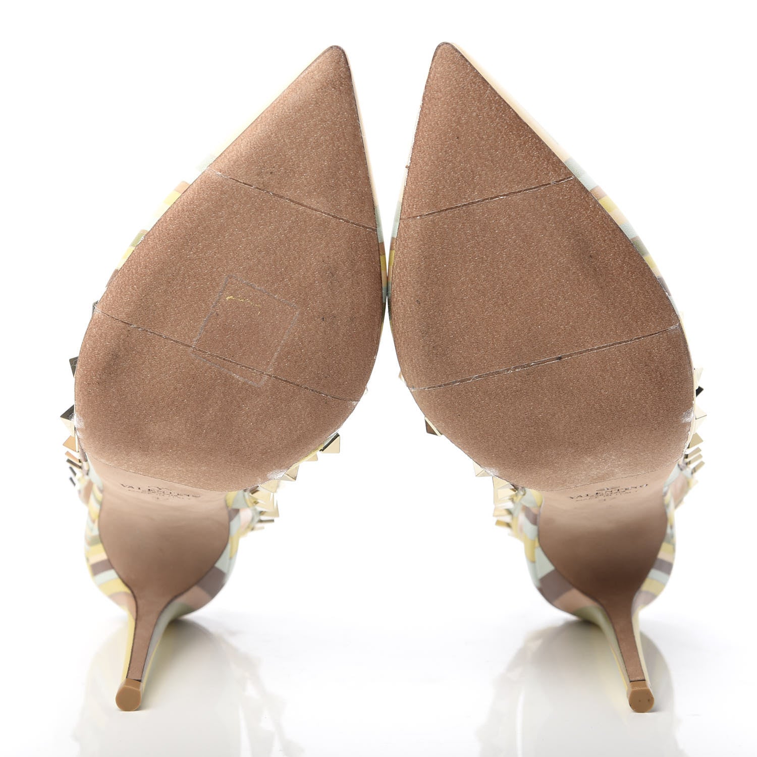 Valentino Garavani Nappa Native Couture 1975 Rockstud Ankle Strap Pumps 37 Multicolor 5 of 10