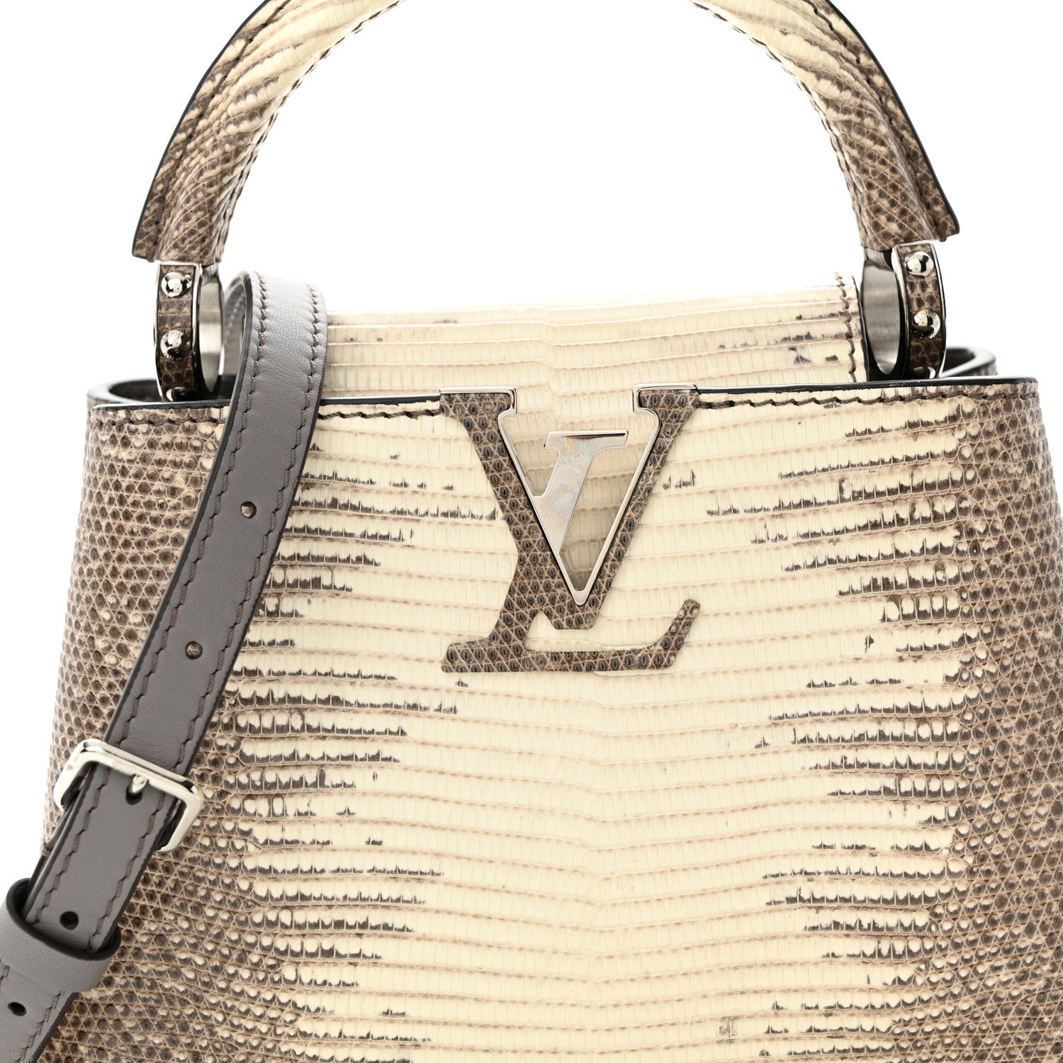 Louis Vuitton Lizard Ombre Capucines Mini Natural 7 of 10
