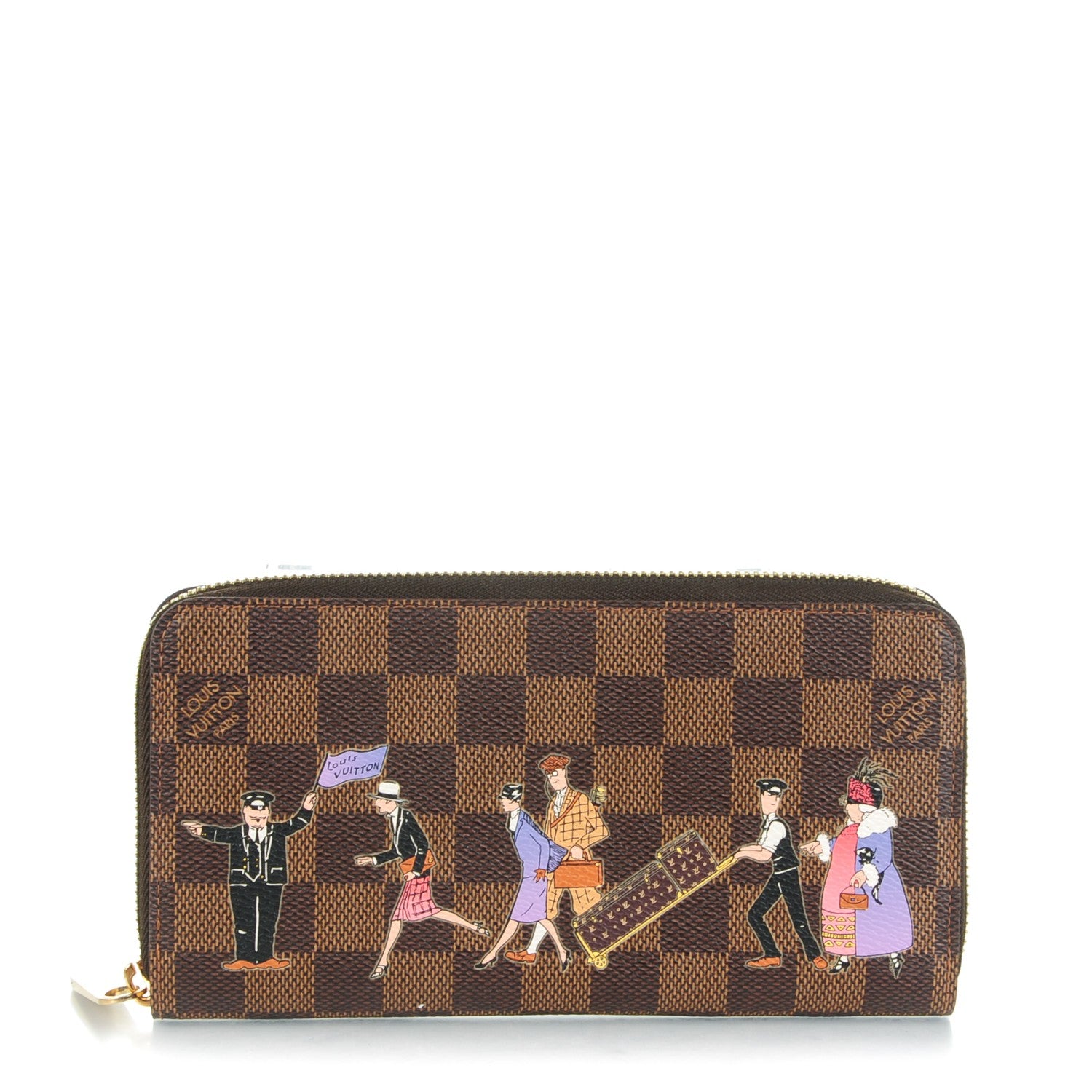 Louis Vuitton Damier Ebene Illustre Zippy Wallet Violet 1 of 7