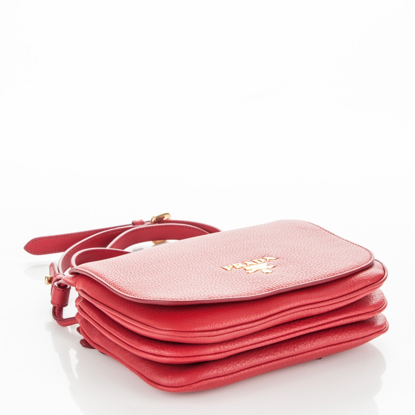 Vitello Daino Saddle Bag Rosso