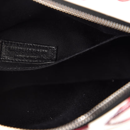Saint Laurent Grain De Poudre Lips Print Medium Classic Monogram Camera Bag White Red 9 of 10