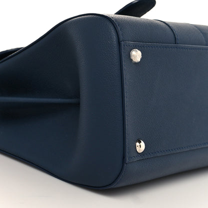 Delvaux Grained Calfskin Mini Brillant Satchel Navy 9 of 12
