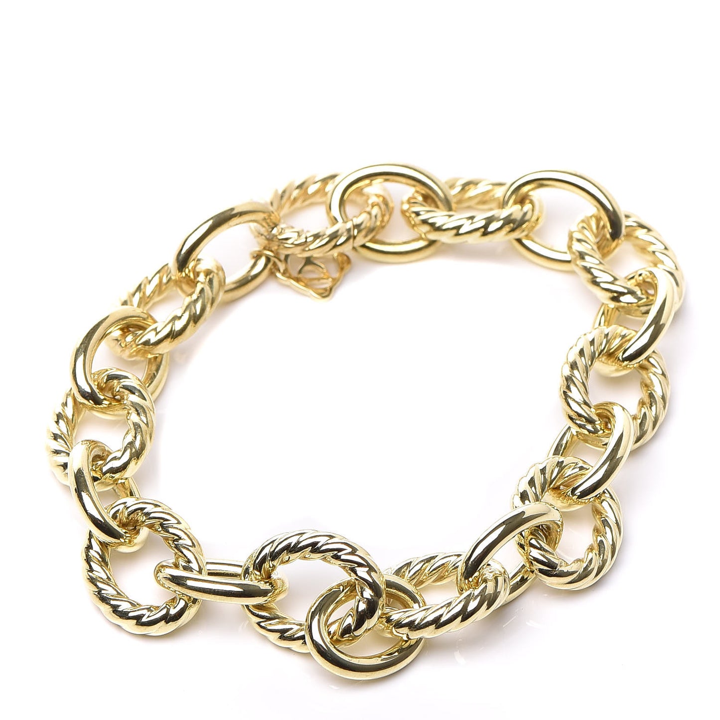 18K Yellow Gold 12mm Large Oval Link Bracelet