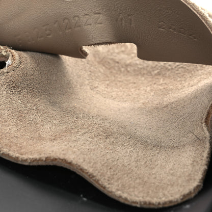 Hermes Suede Calfskin Womens Go Mules 41 Beige Sable 10 of 13