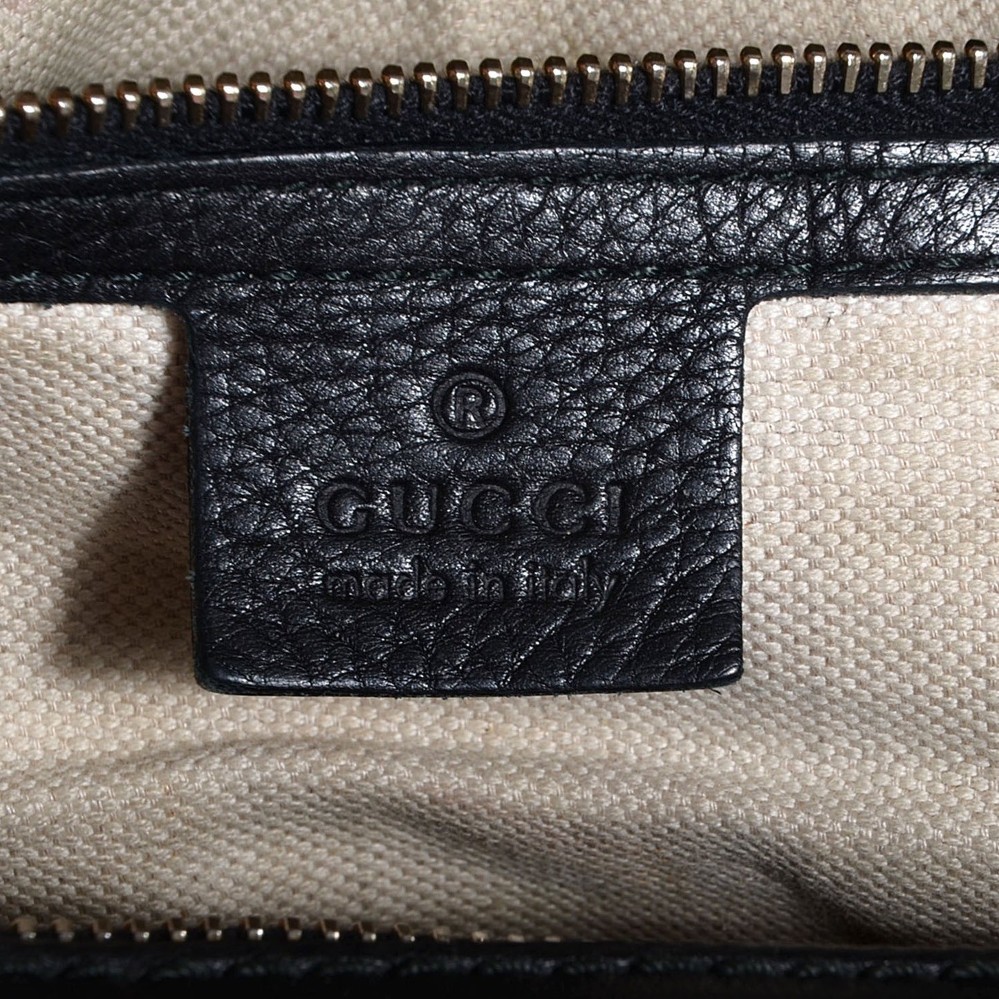 Calfskin Vintage Web Medium Boston Black
